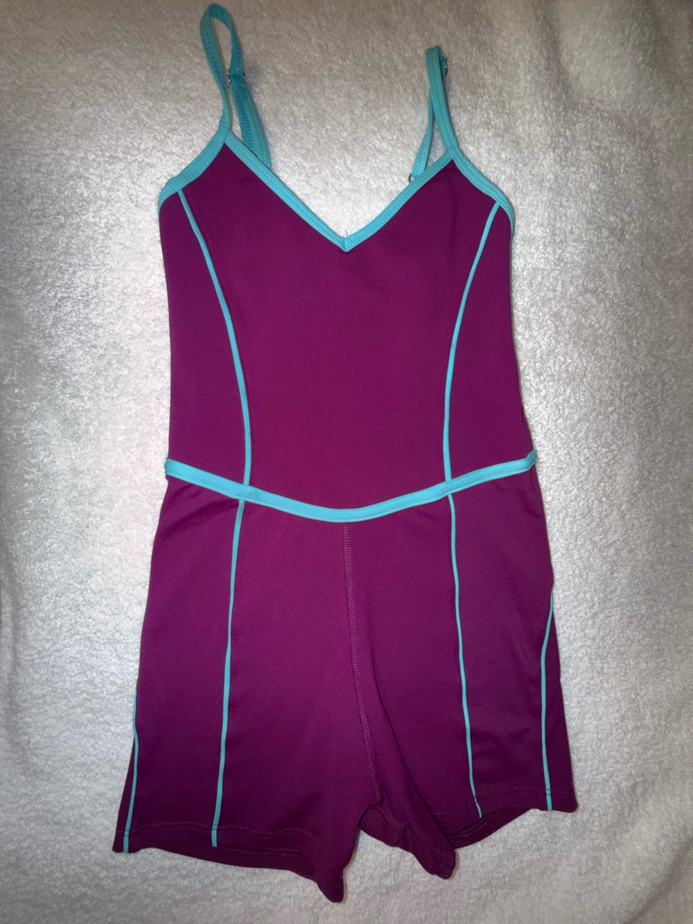 Tiger Friday Maroon & Blue Biketard Size Adult X-Small